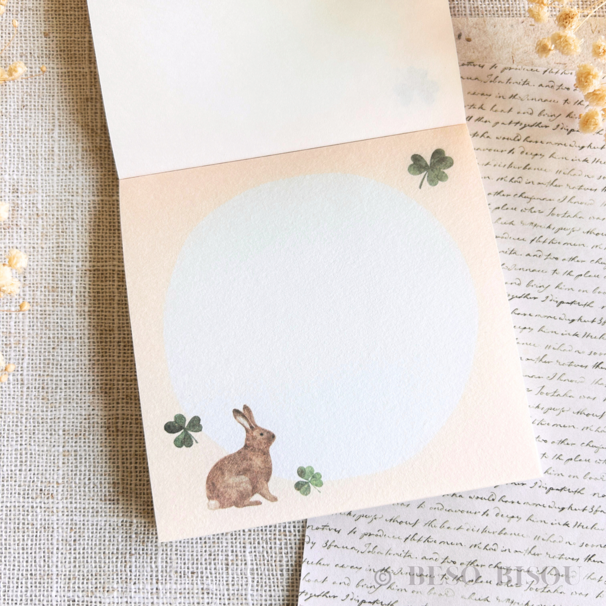 Petal Bunnies Washi Paper Memo Pad