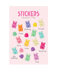 Girl of All Work - Gummy Bears Clear Stickers