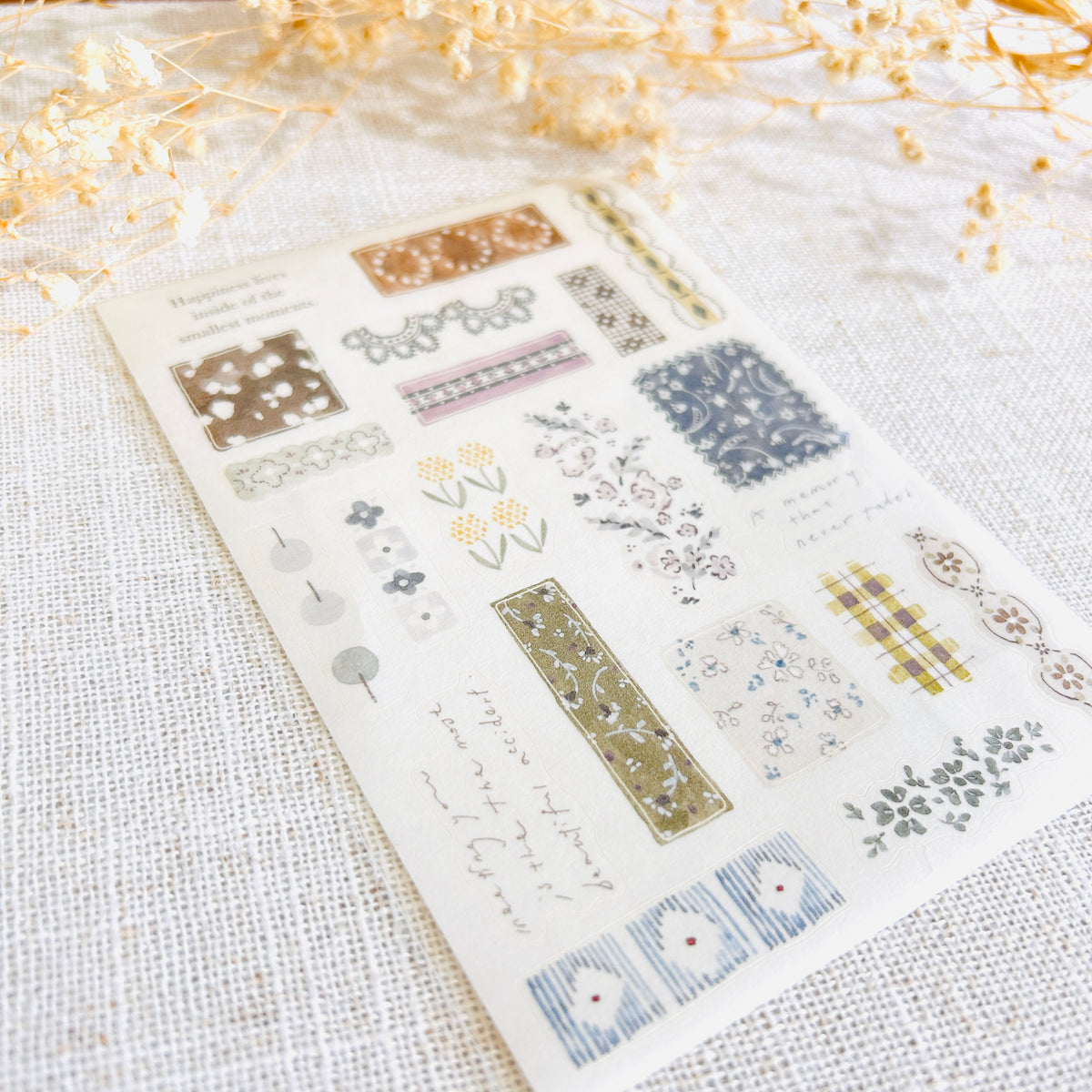 Pion - Flowers & Lace Die Cut Stickers (1 sheet)