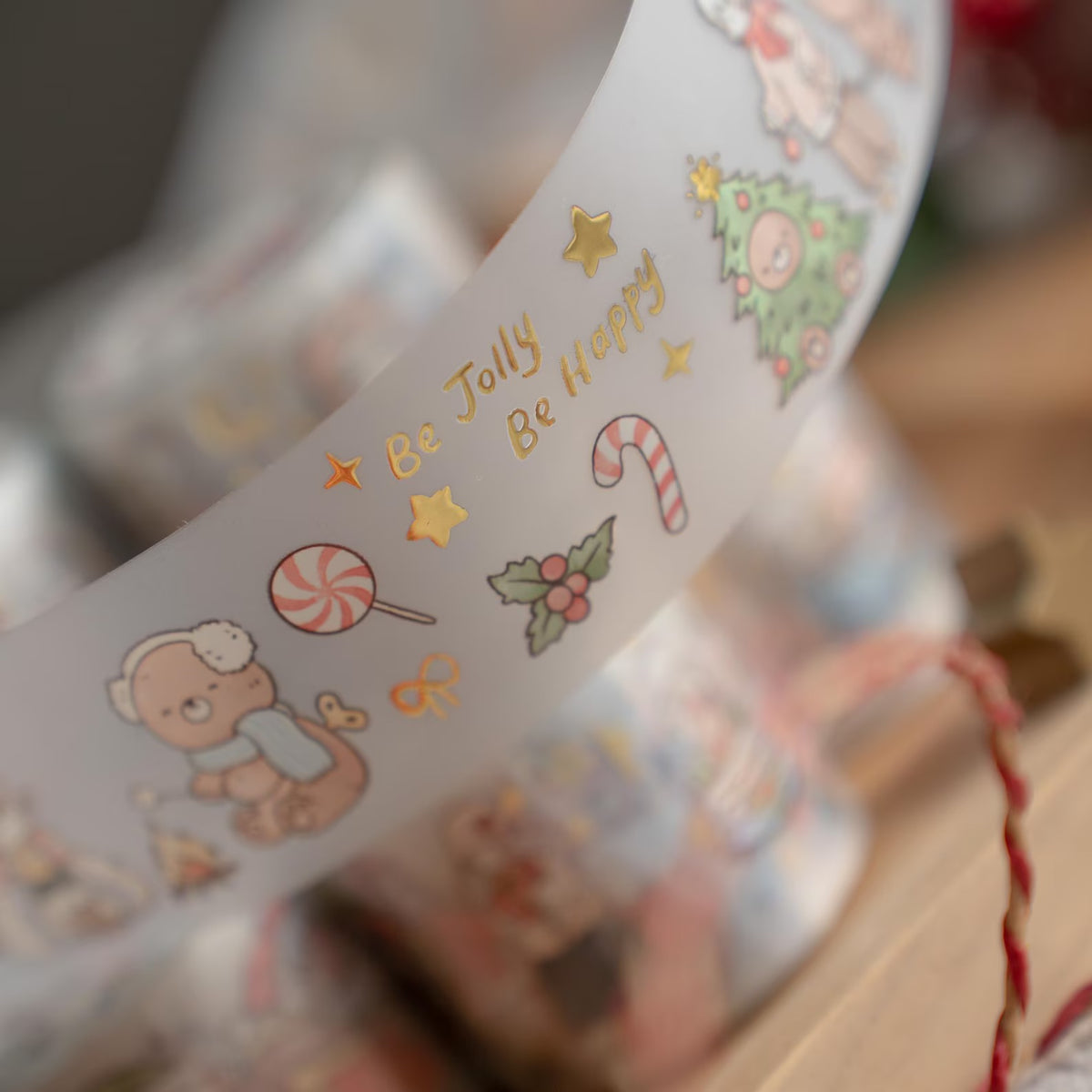 Sho Little Happiness - "Beary Christmas" Gold-Foiled PET Tape