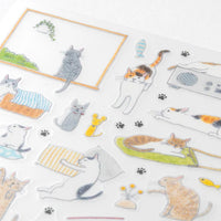 Midori Removable Cat Life Stickers (Medium)