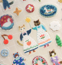 Cozyca - Aiko Fukawa "Cats and Buttons" Stickers