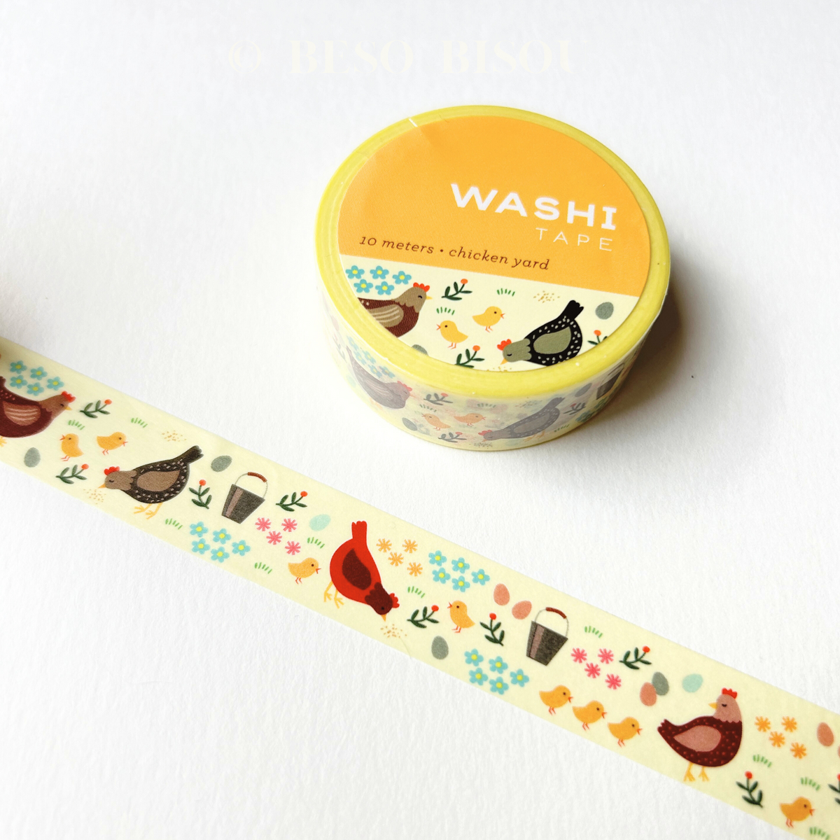 Girl of All Work - Chicken Yard Washi Tape