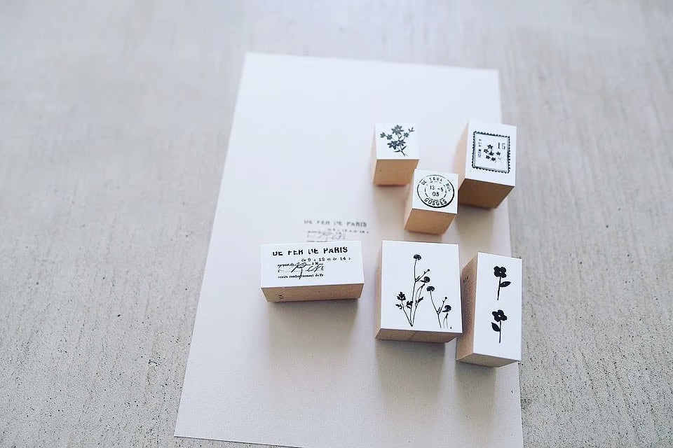 Yohaku - Delicate Flowers Rubber Stamp (S-041)