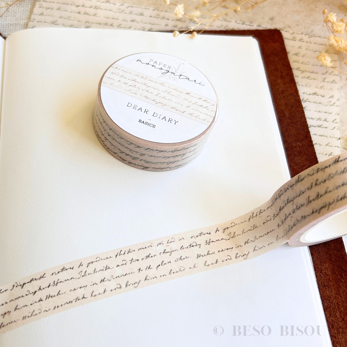 Dear Diary Handwriting Washi Tape