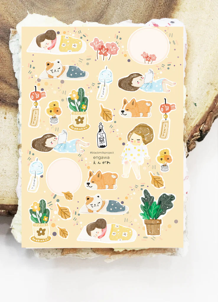 Black Milk Project - Girl and Her Animals Sticker Sheet (Engawa)