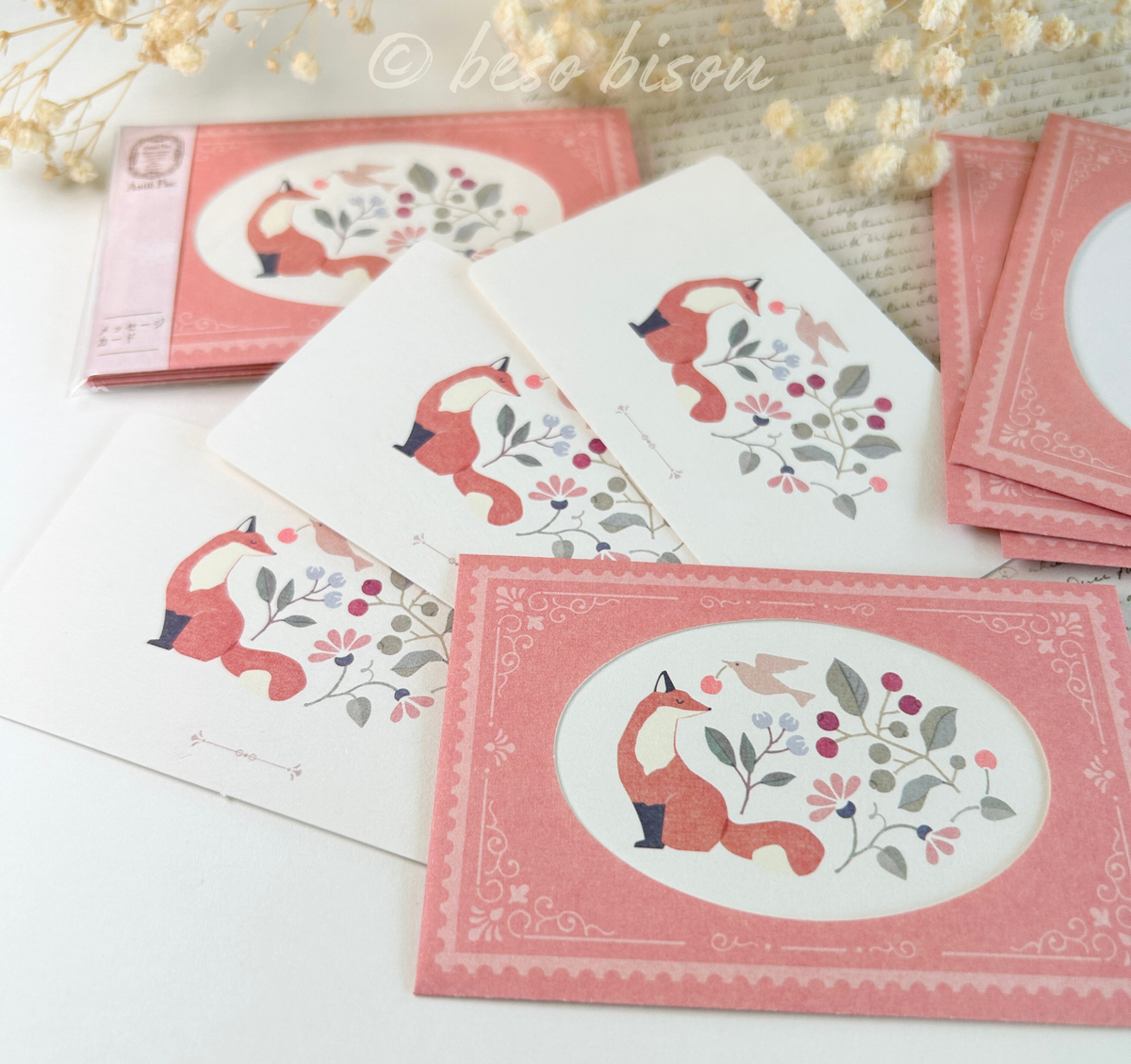 Fox Mini Greeting Notecard Set