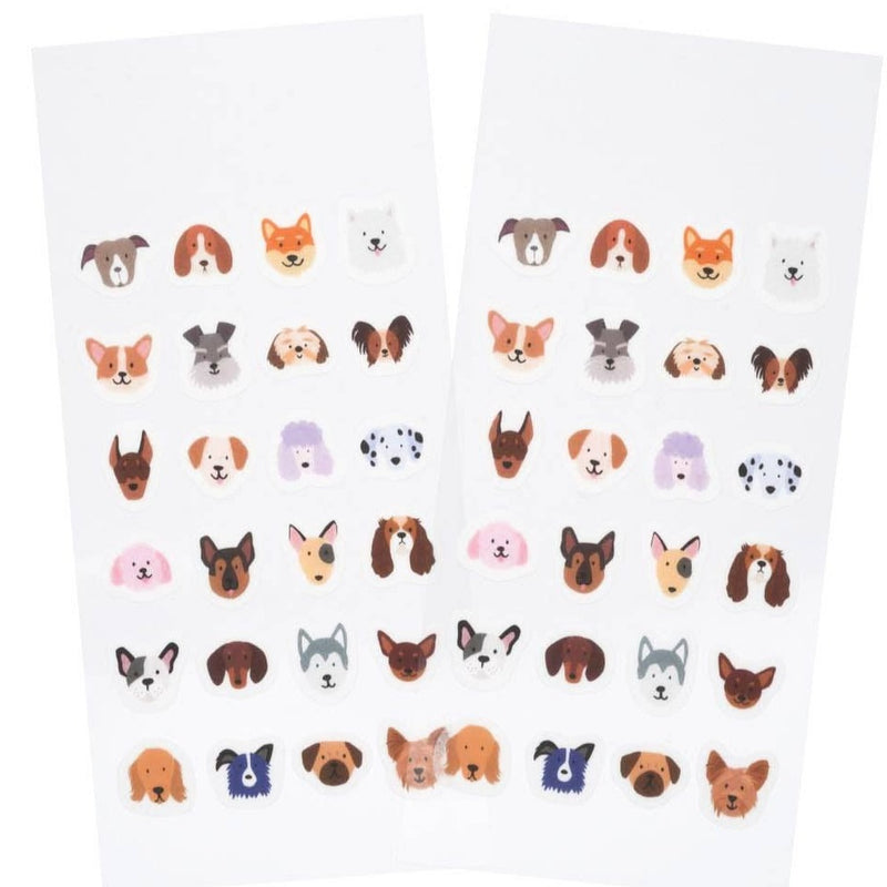 Cute Dog Faces Lil Sticks Washi Stickers