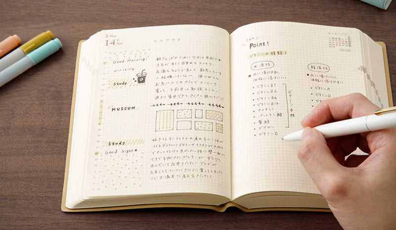 Midori MD Hibino 2025 Diary | 2-Page-Per-Day