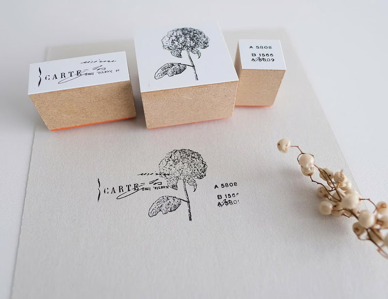 Yohaku - Hydrangea Flower Rubber Stamp (S-060)