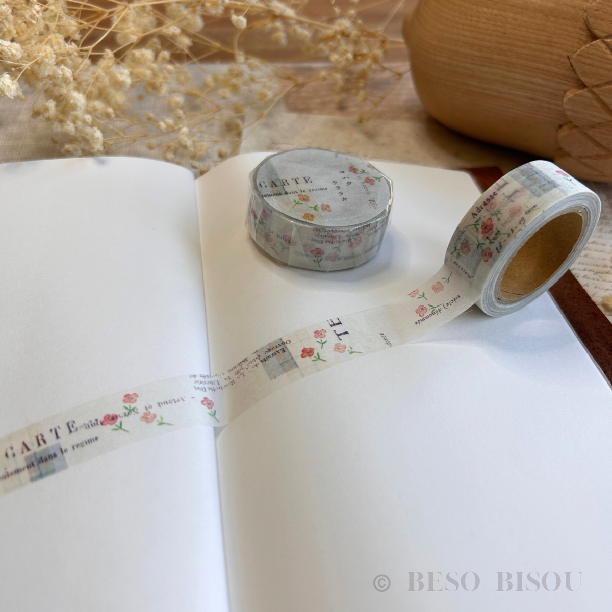 Yohaku -  Carte Flowers Washi Tape (Y-120)