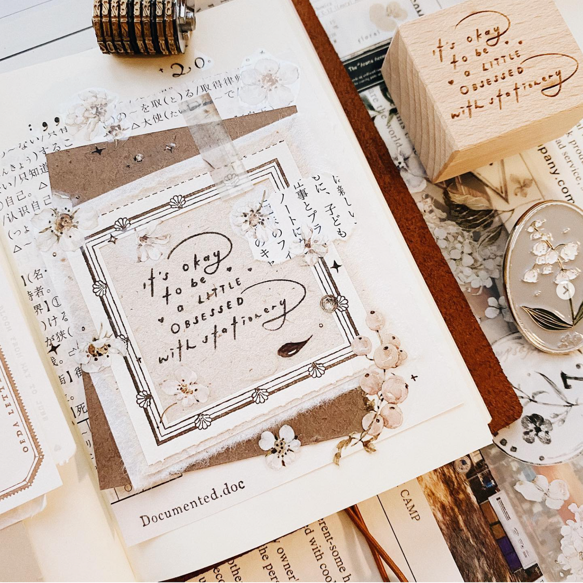 PensPaperPlanner - "Obsessed with Stationery" Rubber Stamp