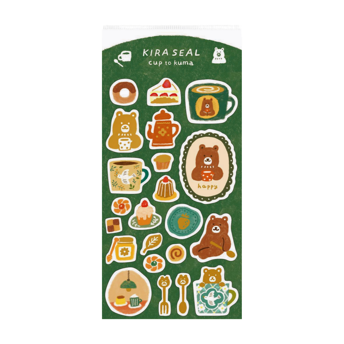 Furukawashiko - Cafe Kuma Bear Gold Foil Sticker Sheet