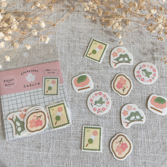 Furukawashiko - Springtime in Japan Cherry Blossom Flake Stickers