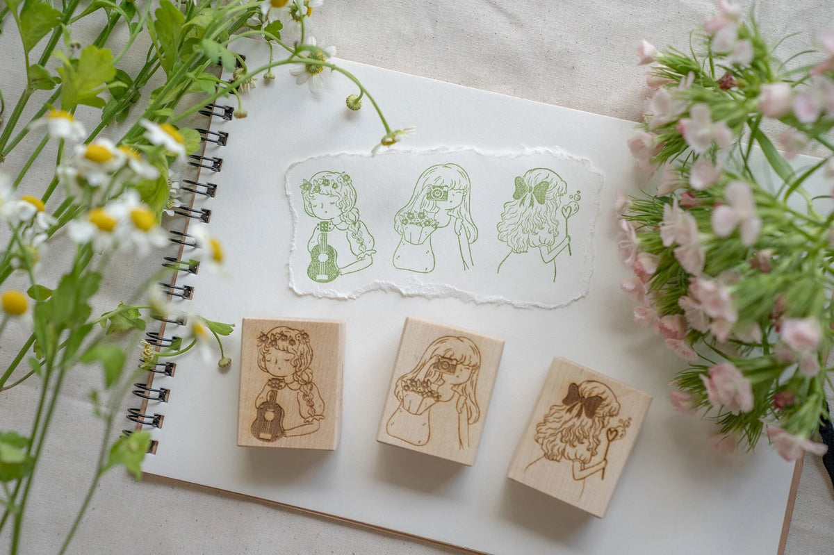 Sho Little Happiness - Camera Girl Rubber Stamp