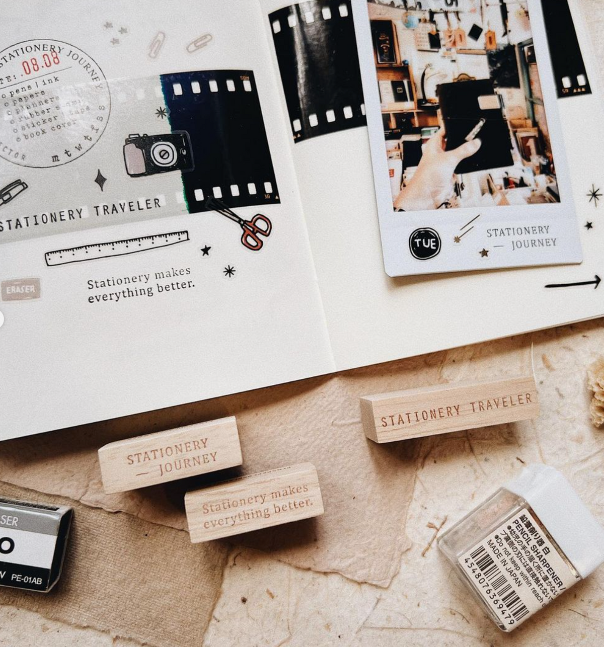 PensPaperPlanner - "Stationery Journey" Rubber Stamp