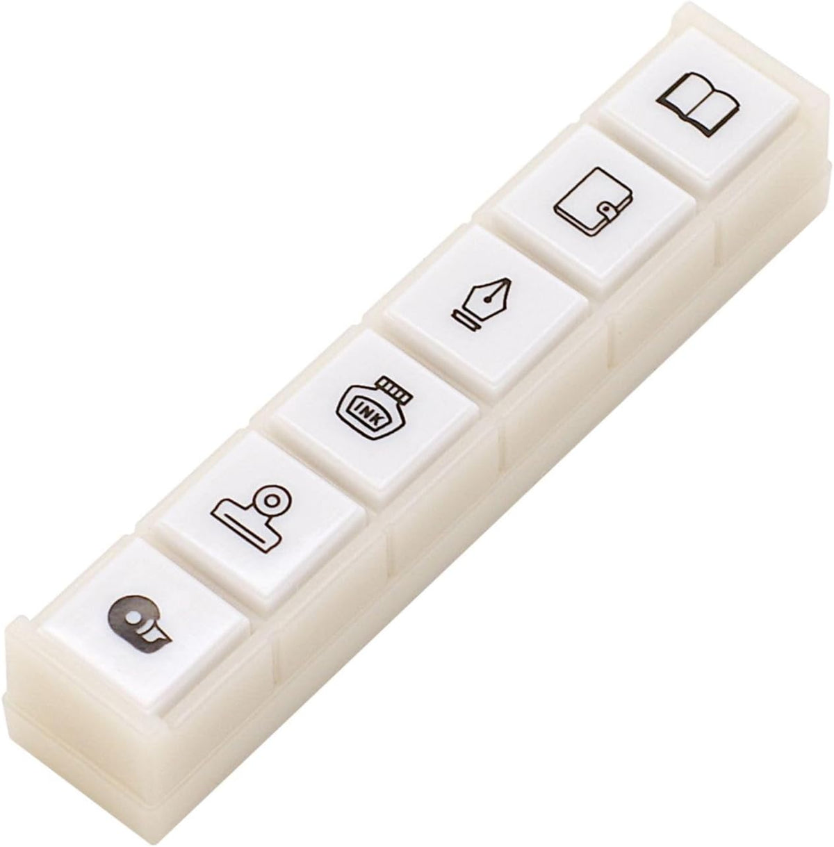 Kodomo No Kao - Pochitto6 Push Button Stamp (Stationery Black & White)