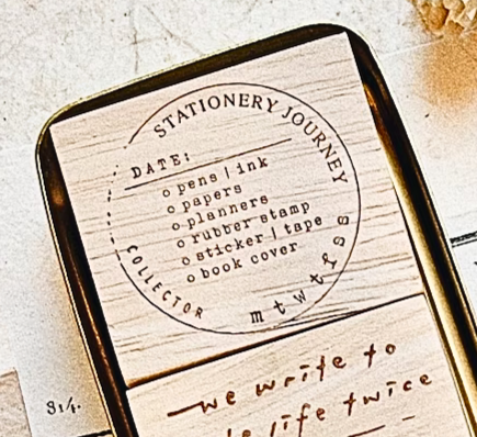 PensPaperPlanner - "Stationery Collector Checklist" Rubber Stamp