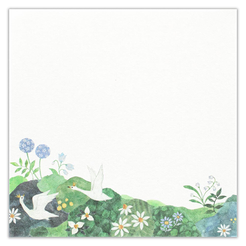 Six Swans Washi Paper Memo Pad