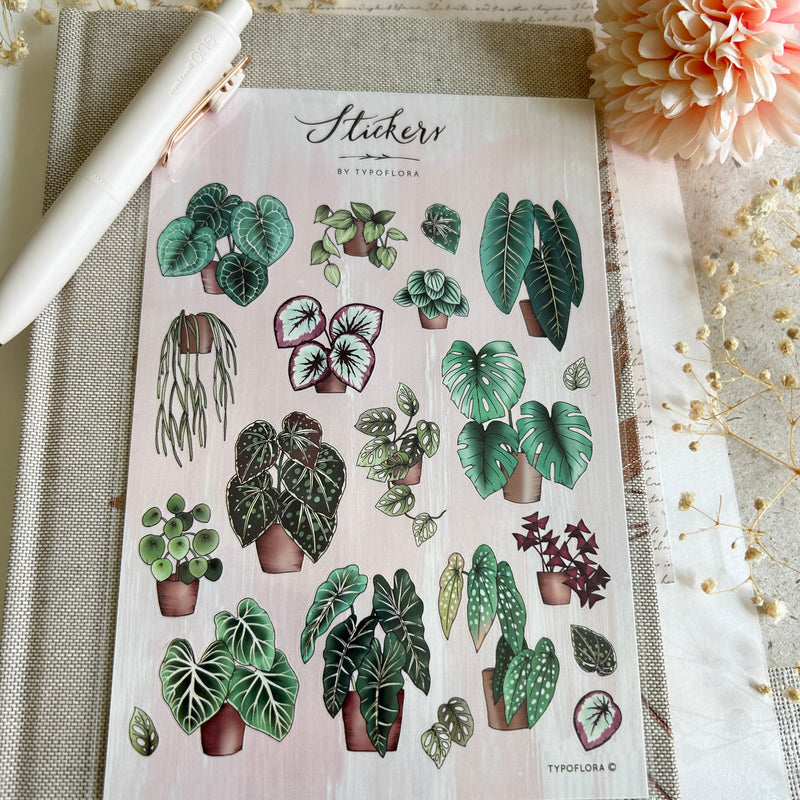 Typoflora - Houseplants Lovers Sticker Sheet