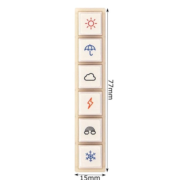 Kodomo No Kao - Pochitto6 Push Button Stamp (Weather)