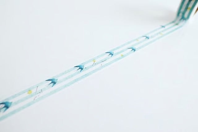 Yohaku - Blue Bird Washi Tape | Aoi Tori (Y-052)