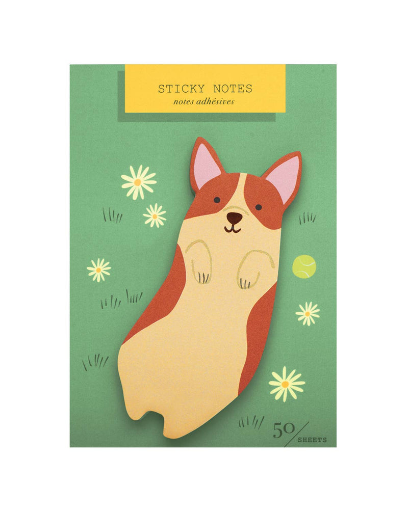 Girl of All Work - Corgi  Die Cut Sticky Notes