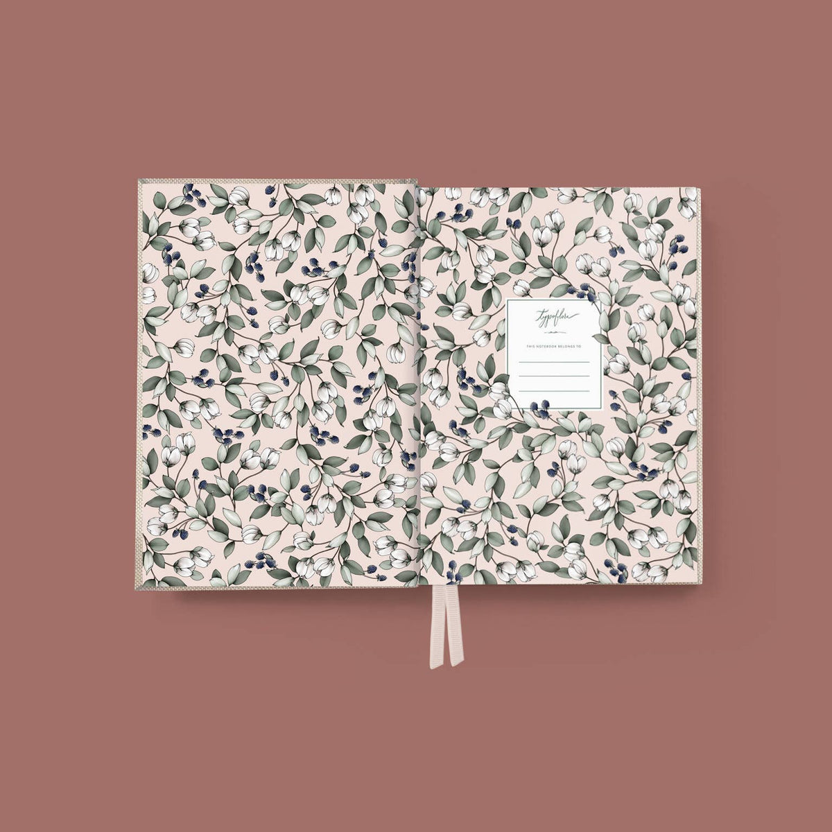 Typoflora - Waratah Linen Journal (Lined)